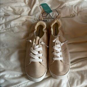 NWT Striped Canvas Sneakers